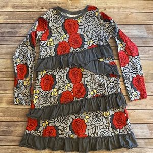 Hanna Andersson Ruffled Rose Dress. Excellent condition. Size 160=Girls 14/16